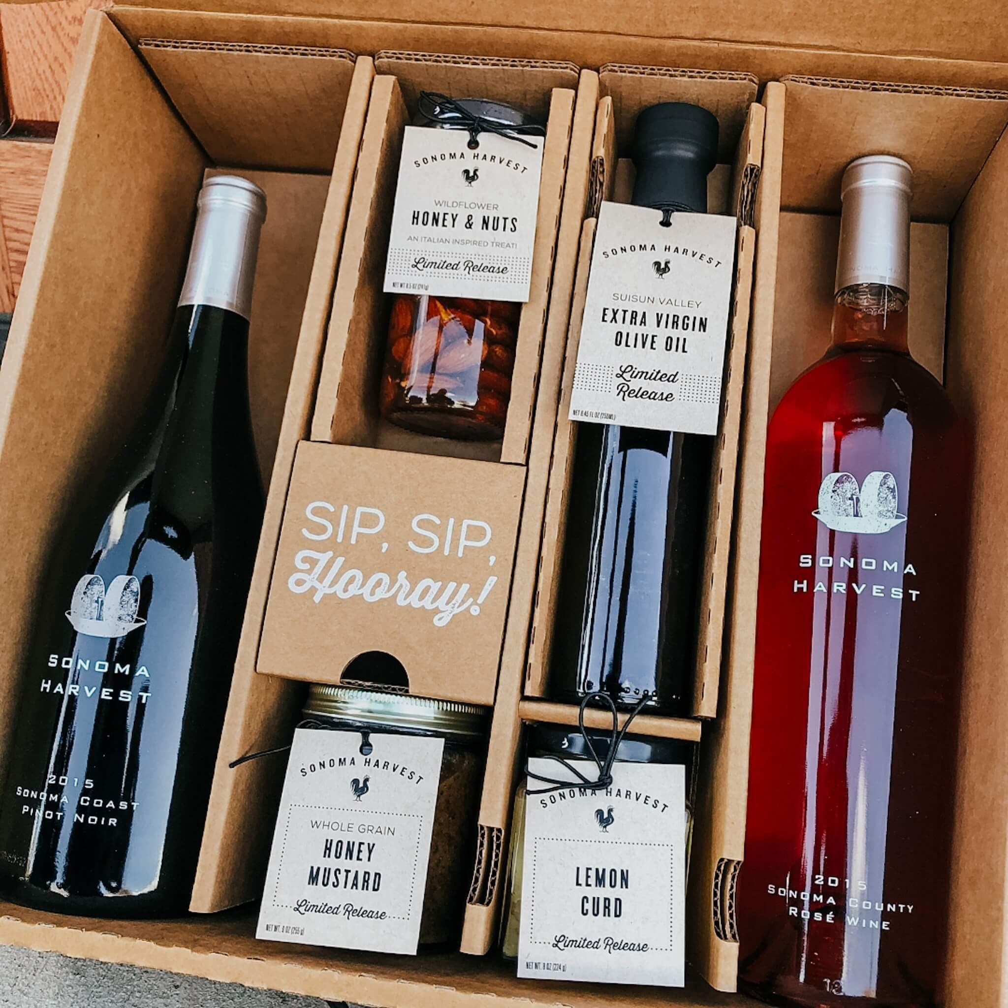 Wine and food gift package from Sonoma Harvest Olive Oil & Winery
